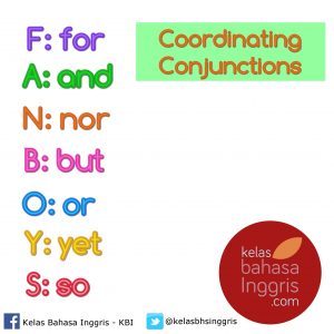 Penjelasan Lengkap Coordinating Conjunctions Coordinate conjunctions
