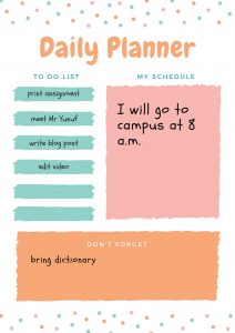 Manfaat dan contoh membuat daily planner atau to do list